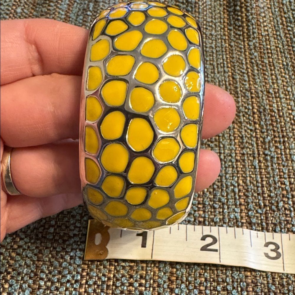 3003 Sequin Yellow Enamel Bangle